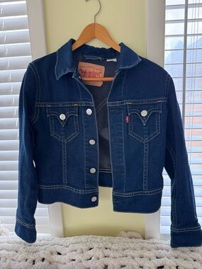 Levi's Dark Indigo Denim Jacket with Contrast Stitching